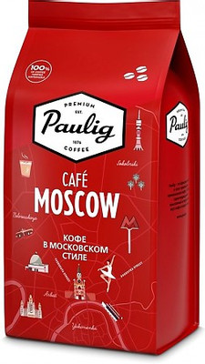 Кофе Paulig Cafe Moscow натуральный жареный в зёрнах, 1кг