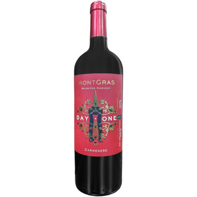 Вино MontGras Day One Carmenere сортовое красное сухое 13.5%, 750мл