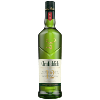 Виски Glenfiddich 12-летний шотландский односолодовый 40% в подарочной упаковке, 700мл