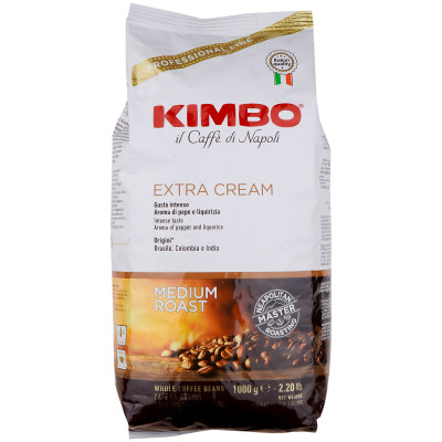 Кофе Kimbo Extra Cream зерновой, 1000г
