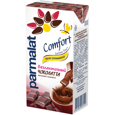 Коктейль молочный Parmalat Чоколатта какао безлактозный ультрапастеризованный 1.9%, 500мл
