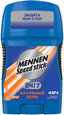 Антиперспирант-дезодорант Mennen Speed Stick 24/7 Активный день стик, 50г