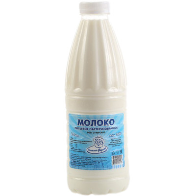 Молоко Полевской Фермер питьевое пастеризованное 3.2%, 1л