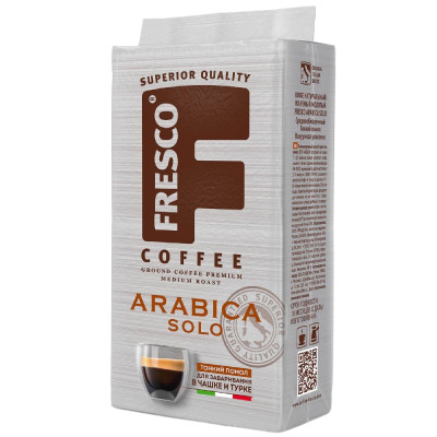 Кофе Fresco Arabica Solo жареный молотый, 250г