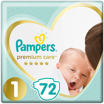 Подгузники Pampers Premium Care р.1 2-5кг, 72шт