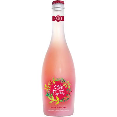 Напиток винный Elle Et Les Copines Эль Роза Личи розовый сладкий 7.5% газированный, 750мл