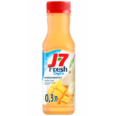 Сок J7 Fresh Taste Мультифрукт с мякотью, 300мл