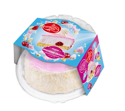 Торт бисквитный Шереметьевские Торты Вишнёвые облака творожно-йогуртовый, 750г