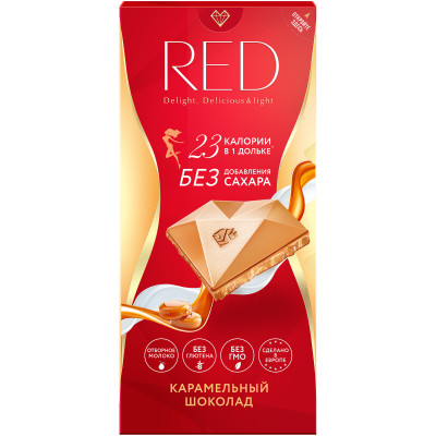 Шоколад Red Delight карамелизованный белый, 85г