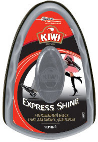 Губка для обуви Kiwi Express Shine с дозатором чёрная, 6г