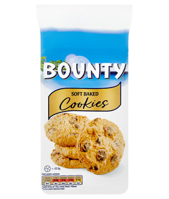 Печенье Bounty Soft Baked Cookies мягкое шоколад-кокос, 180г