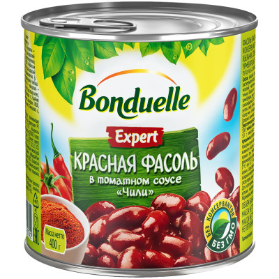 Фасоль красная Bonduelle в томатном соусе чили, 425г