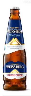 Пиво Weiss Berg пшеничное светлое нефильтрованное 4.7%, 500мл
