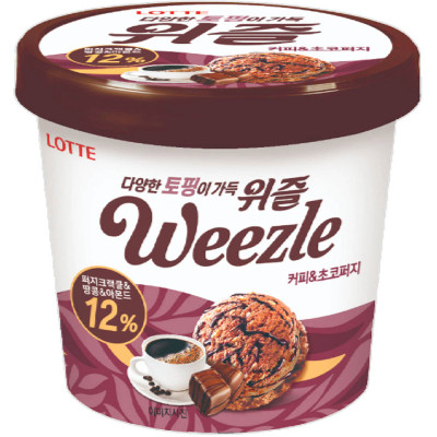 Продукт молокосодержащий Lotte Вэзл кофе и шоколад замороженный, 420г