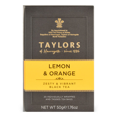 Чай Taylors of Harrogate Эрл грей чёрный лимон-апельсин, 20x2.5г