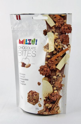 Конфеты Milzu! из молочного шоколада со ржаными хлопьями яблоком и корицей, 100г