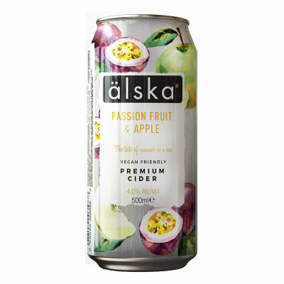 Напиток игристый Alska Passion Fruit & Apple 4%, 500мл