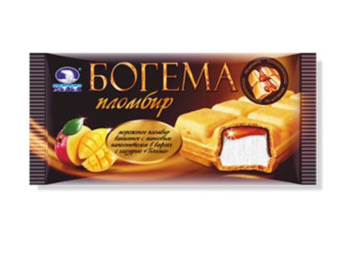 Пломбир Челны Холод Богема ванильный с манго 12%, 75г