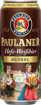 Пиво Paulaner Hefe-Weissbier Dunkel тёмное нефильтрованное 5.3%, 500мл