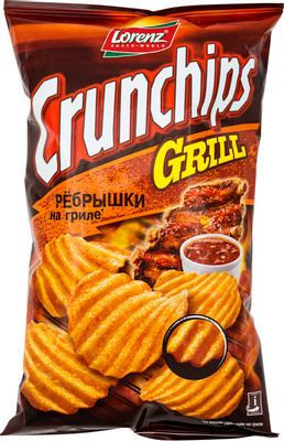 Чипсы картофельные Crunchips Grill со вкусом рёбрышек на гриле, 100г