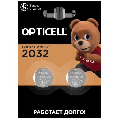 Батарейка Opticell 2032, 2шт