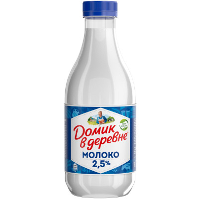 Молоко пастеризованное Домик в деревне 2.5%, 930мл