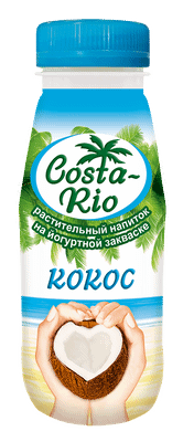 Напиток кокосовый Costa-Rio на йогуртовой закваске без молока пастеризованный для детей, 250г