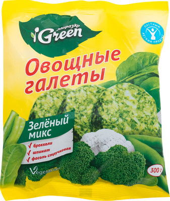 Смесь овощная Морозко Green Зеленый микс быстрозамороженная, 300г