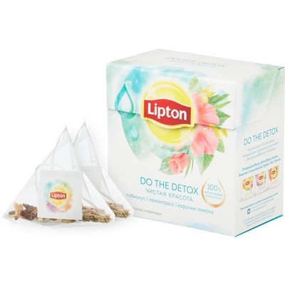 Чай Lipton Do the Detox травяной в пирамидках, 20х1.6г