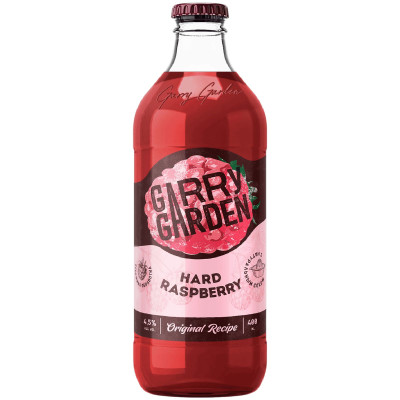 Напиток пивной Garry Garden Hard Raspberry со вкусом малины пастеризованный 4.5%, 400мл