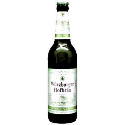 Пиво Wurzburger Hofbrau Pilsner светлое фильтрованное пастеризованное 4,9%, 500мл