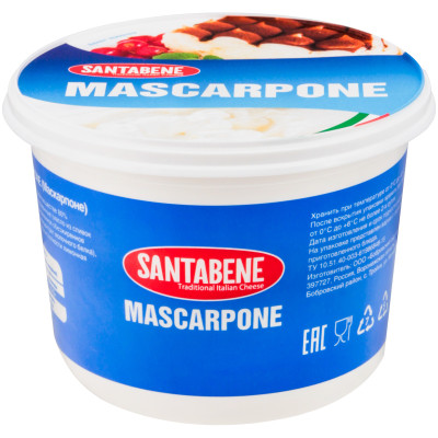 Сыр Santabene Mascarpone 80%, 500г