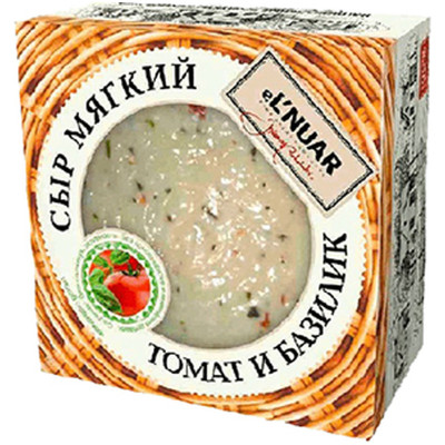 Сыр мягкий Elnuar с томатом и базиликом 45%, 300г