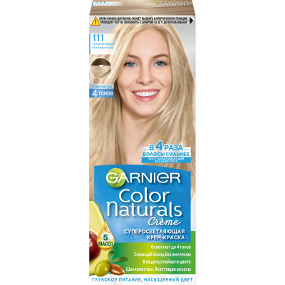 Краска для волос Garnier Color Naturals суперосветляющий платиновый блонд 111