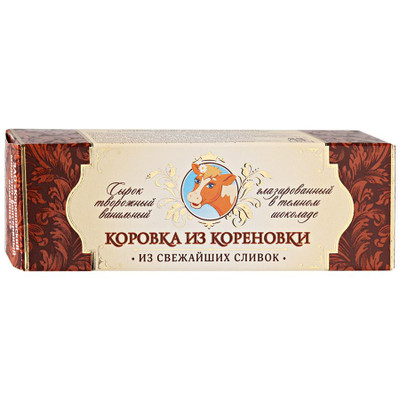 Сырок Коровка из Корёновки в тёмном шоколаде 23%, 50г