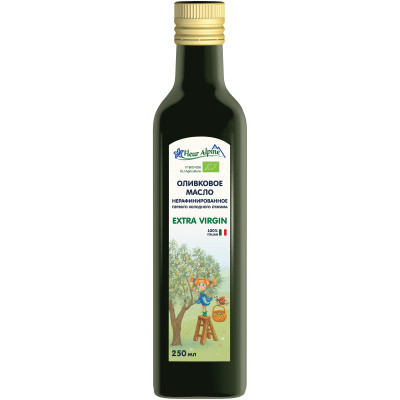 Масло оливковое Fleur Alpine Extra Virgin Olive Oil нерафинированное, 250мл