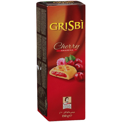 Печенье Grisbi с начинкой из вишнёвого джема, 150г
