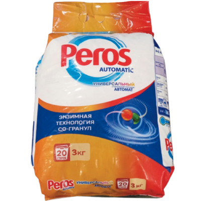 Порошок Peros стиральный для белого и цветного белья, 3кг