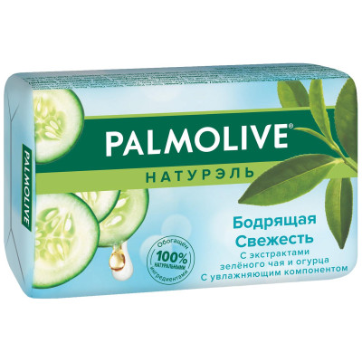 Мыло Palmolive Натурэль туалетное твердое с экстрактами зеленого чая и огурца, 90г