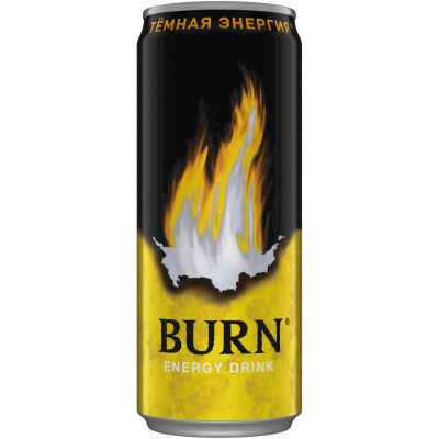 Напиток энергетический Burn Темная Энергия безалкогольный сильногазированный тонизирующий, 330мл
