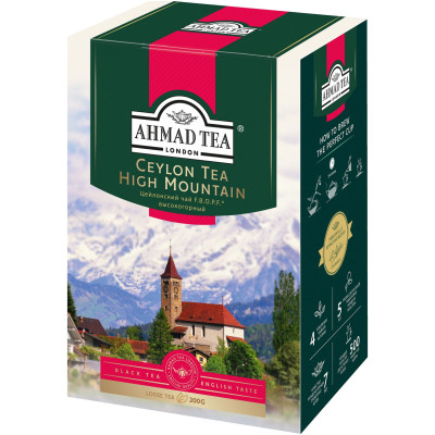 Чай Ahmad Tea Ceylon High Mountain чёрный байховый листовой, 200г