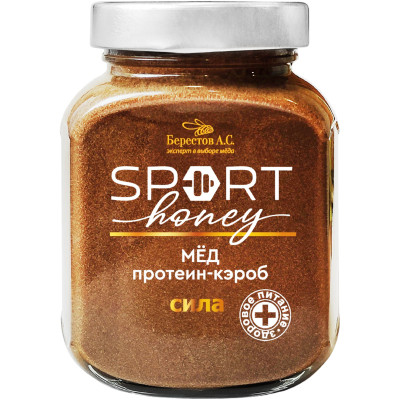 Мед Берестов АС Sport Honey с протеином и кэробом, 450г