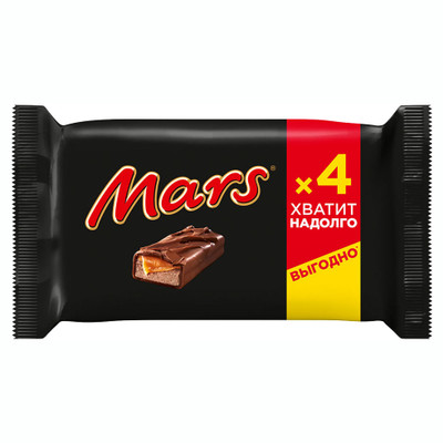 Батончик шоколадный Mars нуга карамель покрыт молочным шоколадом, 162г