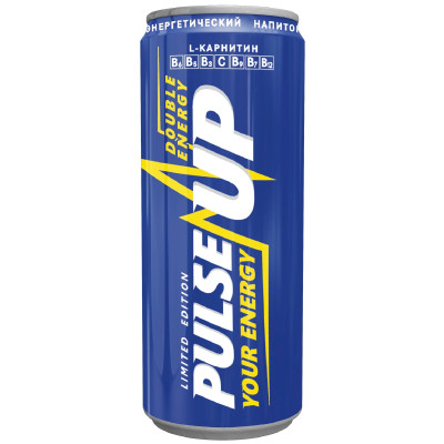 Энергетический напиток Pulse Up Energy безалкогольный тонизирующий газированный, 450мл
