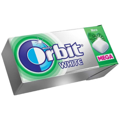 Жевательная резинка Orbit White Mega Мята без сахара, 16.4г