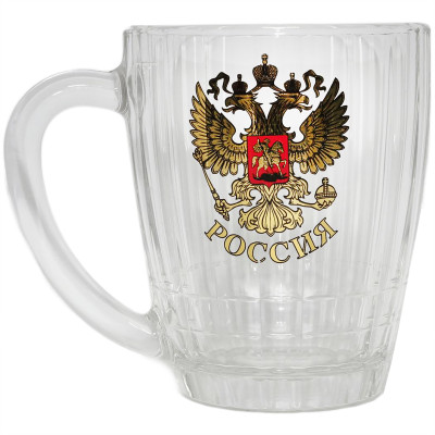 Кружка Золотой Герб России для пива, 500мл