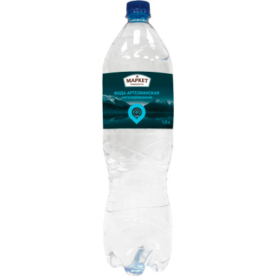 Вода артезианская природная питьевая 1 категории негазированная Маркет Перекрёсток, 1.5л