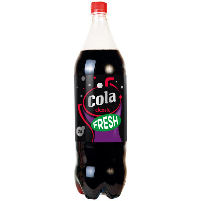 Напиток Fresh Cola безалкогольный газированный, 2л
