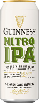 Пиво Guinness Нитро ипа светлое нефильтрованное 5.3%, 440мл