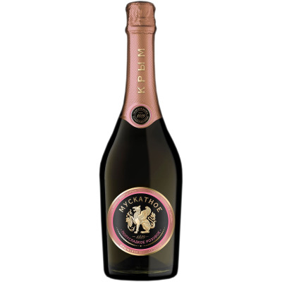 Вино игристое Золотая Балка Мускатное розовое полусладкое 12%, 750мл